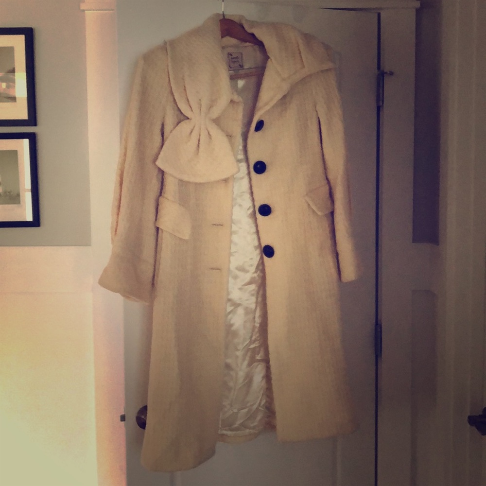 Nanette Lepore Cream Pea Coat